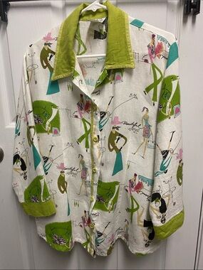 Vintage Donna button  down top